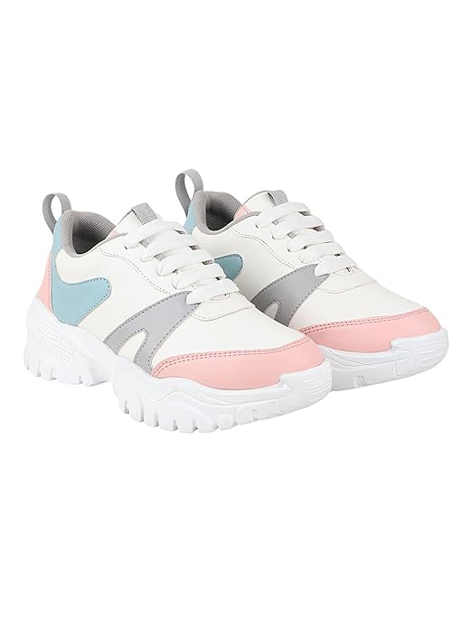Shoetopia Women's Casual Walking Sneakers || Comfortable Lightweight Lace Comfy Travel & CollegeS