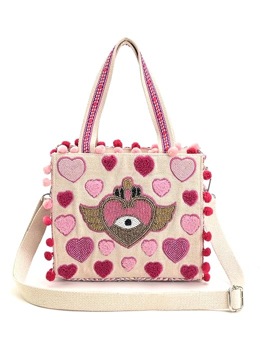 Boho Girl Embellished Mini Tote for Women with Adjustable Strap | Ladies Purse Handbag | Wedding Gifts for Women | Birthday Gift for Women