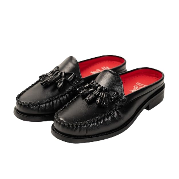 Theater Women SherlocksTassel Loafers | Slip-On Mule Style with Soft Leather Finish | Comfortable & Stylish Flats for Work, Travel, and Casual Outfits