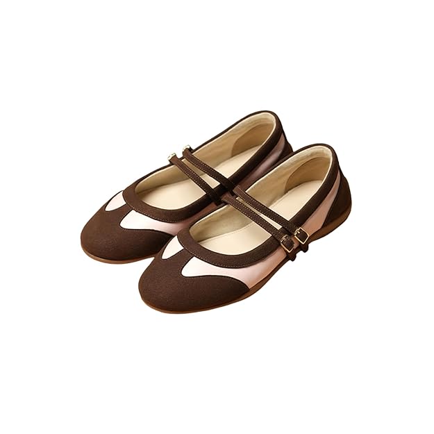 Theater Yuki Mary Jane Flats for Women Ballet Style Comfortable Strap Shoes for All-Day Comfort