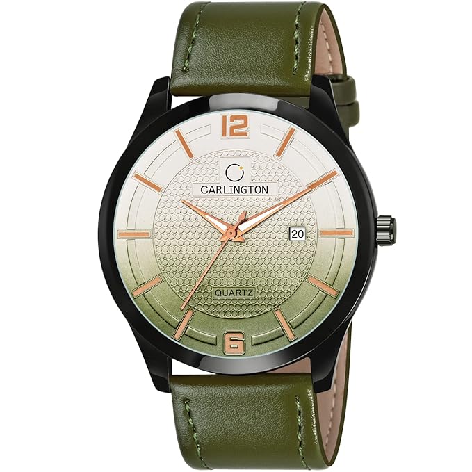 Carlington Analog Watches for Men with Leather Strap - CT 1010