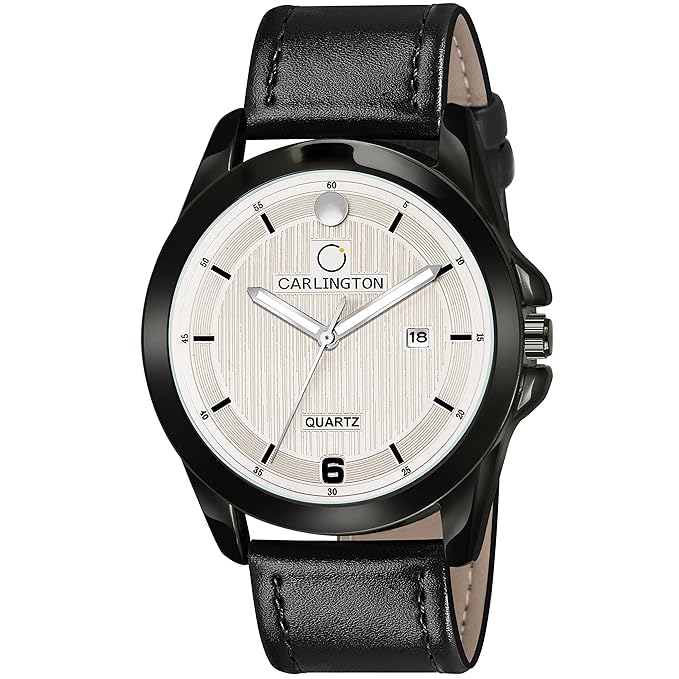 Carlington Analog Watches for Men with Leather Strap - CT 1040