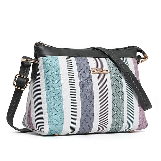 WOMEN MARKS® Stripe Pattern Slingbag with Pretty Look for women/girls