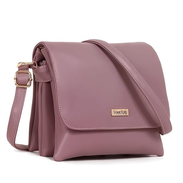 WOMEN MARKS® Texture plain sling/shoulder bag for women/girls
