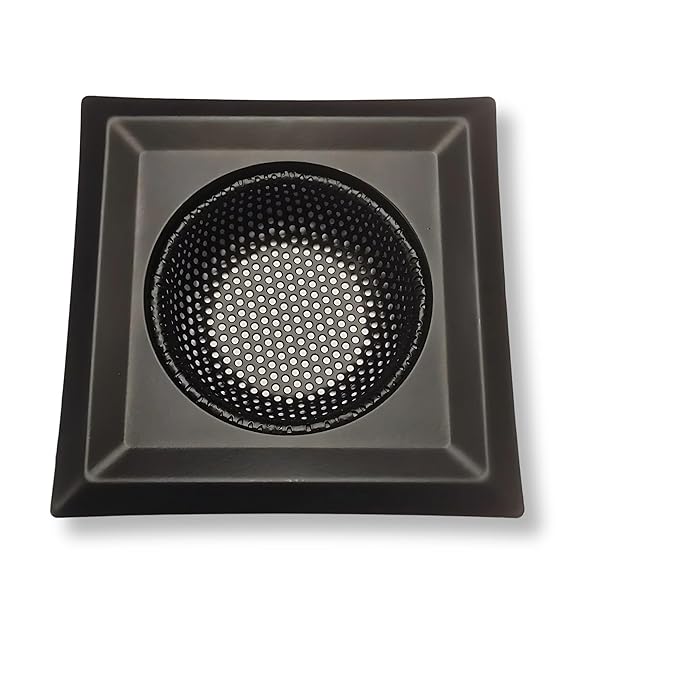 Hian Black Stainless Steel Kitchen Sink Strainer – Square Perforated Drain Filter for Food Waste & Clog Prevention | Rust-Resistant, Easy to Clean (Pack of 1)