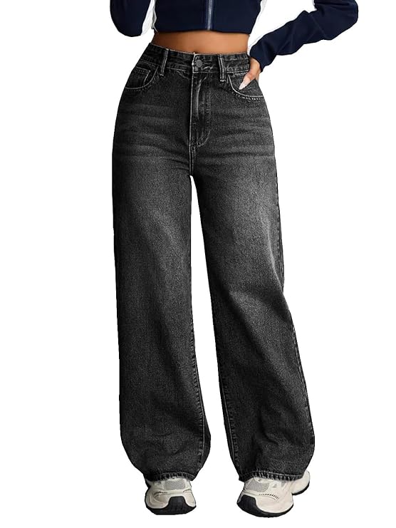 Nifty Women's Denim Stretchable High Waist Baggy Jeans for Women