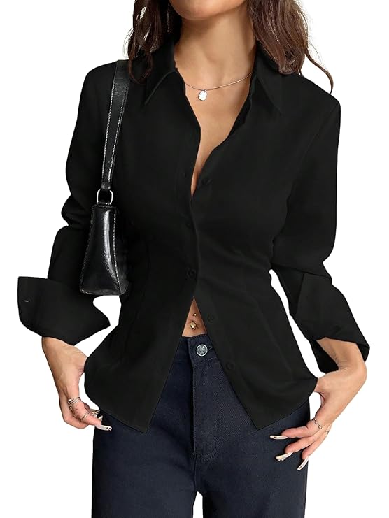 Aahwan Women Polyester Modern Fit Yellow Solid Front Button Long Sleeve Casual Shirt