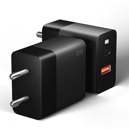 UNIGEN 65W Dual Port Fast Charging Adapter with USB Type-C & USB-A | High-Power Wall Charger Compatible with Nothing Phone 2, 2a, 1 & CMF Phone 1 | Compact Design with Advanced Safety Protection