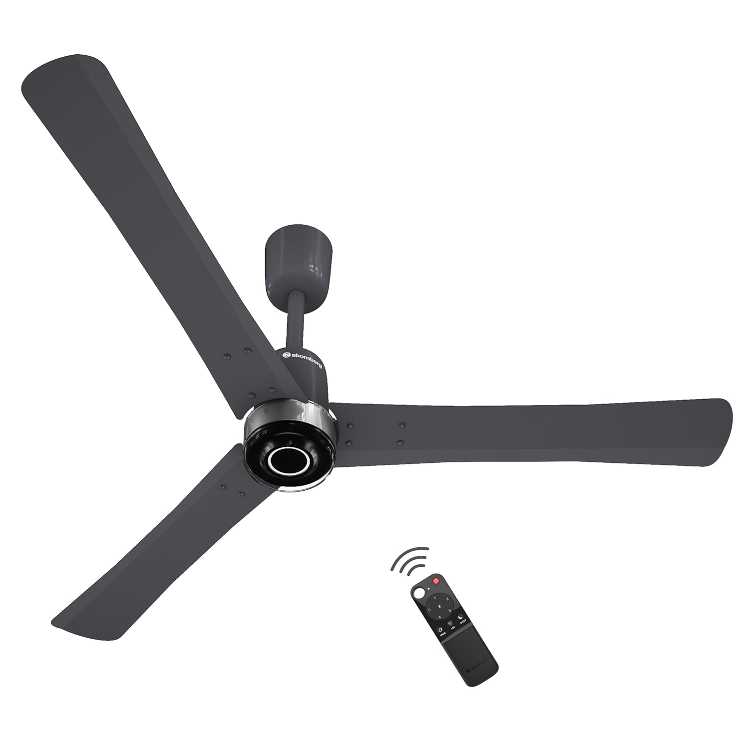 atomberg Renesa Elite 1200mm BLDC Ceiling Fan with Remote Control | BEE 5 star | High Air Delivery with Moonbeam LED Light | New Sleek Design | Newly Launched | 5 Year Warranty | Pebble Grey