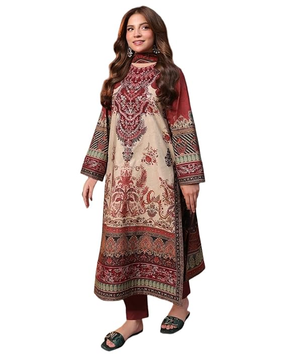 ANNI Designer Women’s Rayon Viscose Printed Straight Kurta Pant Set with Dupatta | Full Length Kurti | Bell Sleeve | Round Neck Ethnic Wear
