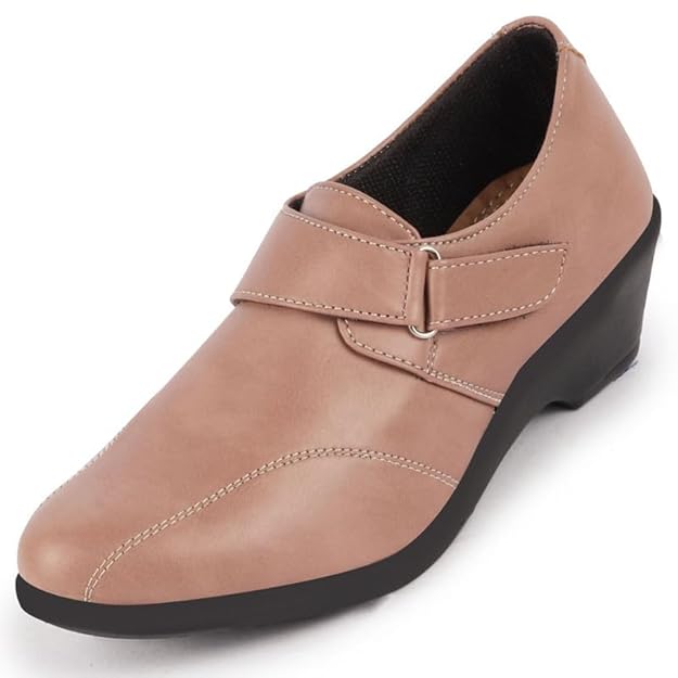 FAUSTO Women's Outdoor Fashion Hook and Loop Platform Heel Wedges