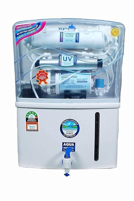 Aqua RO Water Purifier (RO+ LED UV+UF+COPPER+ HIGH TDS MEMBRANE+ TDS CONTROL) Fully Automatic, Best For Home/Office Use | 12 Liter Storage||