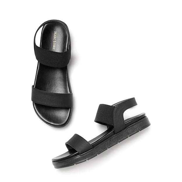 Marc Loire Women Smart Casual Platform Heel Fashion Sandal With Slingback Strap