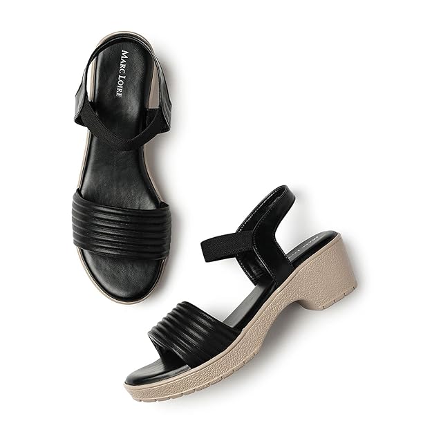 Marc Loire Women’s Comfortable Slip-on Casual Block Heels