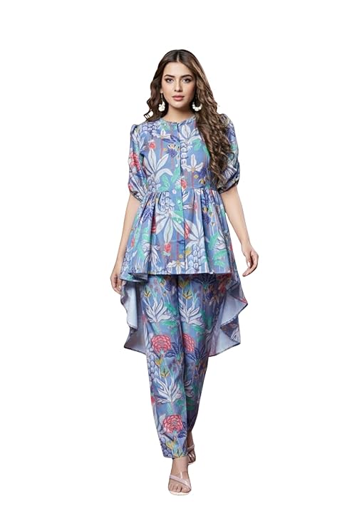 Leriya Fashion Co-ord Set For Women Stylish | Kurta Sets for Woman | Kurtis | Short Kurti For Women Latest | Dress For Woman | 3/4 Sleeve Printed Ethnic Co Ord Set