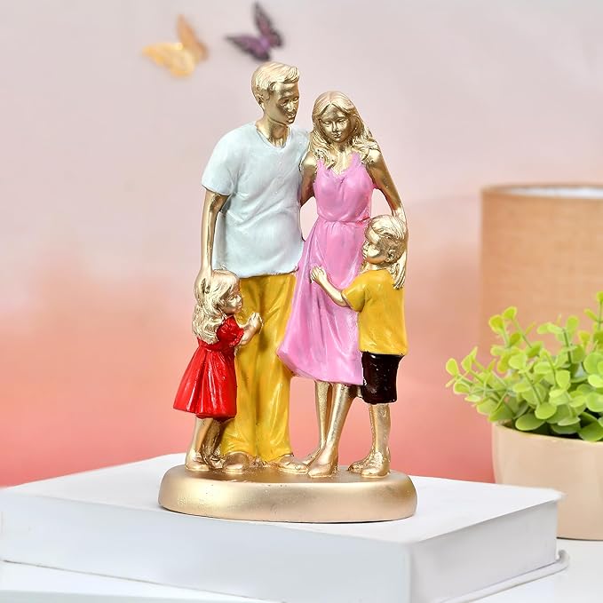 Amazon Basics Timeless Family Bond Figurine | A Heartwarming Symbol of Love & Unity | A Meaningful Keepsake for Every Home Pack of 1, Multicolor, Resin