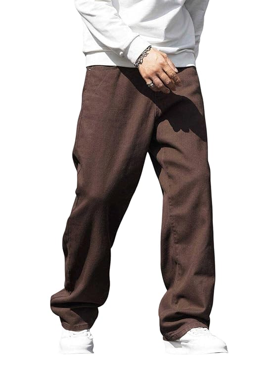 GRECIILOOKS Men's Oversized Wide Leg Baggy Jeans – Loose Fit Denim Pants for Streetwear, Skater Outfits, and Casual Looks