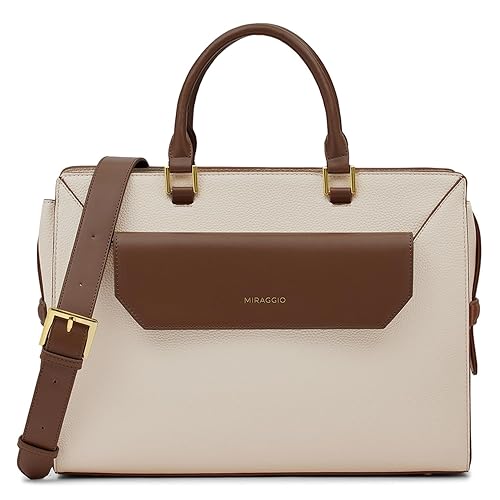 Miraggio Bianca 14 Inch Laptop Bag With Adjustable & Detachable Wide Strap | Padded Laptop Sleeve