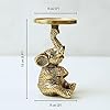 BEHOMA Aluminium Elephant Pillar Candle Holder Statue | Tabletop Home Decor Showpiece House Warming & Valentine’s Gift for Men | Wedding & Anniversary Decorative | Gold (Candle Not Included) 8 x 8 Cm