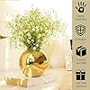 BEHOMA Metal Ball Round Metal Vase for Home Décor | Table Decorative Flower Pot for Valentine’s Day | Perfect Couple Gift for Wedding, Anniversary, Birthday | Gold, Small (Flower Not Included)