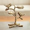 BEHOMA Metal Romantic Love Birds Tree Candle Holder | Blessing Birds Tea Light Centerpiece for Home Decor & Living Room | Couple Gift for Valentine’s Day, Wedding, Anniversary & Housewarming – Gold
