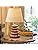 Divine Trends Wood Pebble Table Lamp 19 Inches Height With 10 Inches Diameter Cream Jute Lamp Shade For Bedroom, Bedside, Living Room, Home Decoration, Hotel Pack Of 1 with Led Bulb