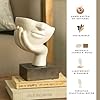 Ellementry Restive Face Ecomix Sculpture 32 cm Tall, Home Décor Showpiece Figurine for Living Room & Office, Modern Asthetic Tabletop Decorative Accent, Unique Gift Item for Shelf Decoration