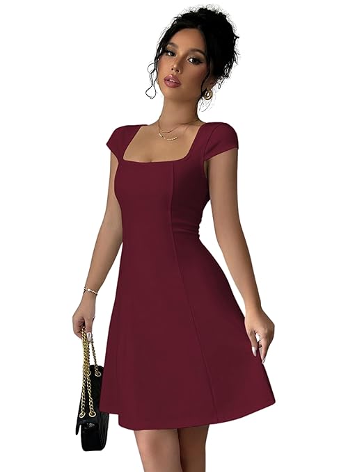 GRECIILOOKS Women’s One Piece Dress – Stylish Midi Party Dress for Women | Summer Casual Wear for Events, Date & Evening Look