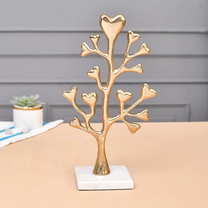 Amazon Brand - Umi 12.5 Inch Metal Tree Showpieces for Home Decor with Marble Base - Metal Showpiece for Home Decor Living Room Tree Decoration Item