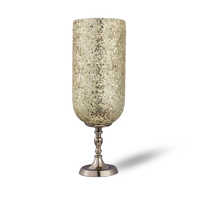 PARAMI Shimmer Ornamental Goblet Vase for Flowers, Center Table, and Living Room Decorative Showpiece