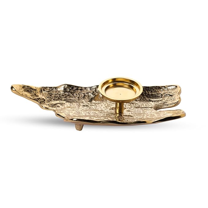PARAMI Luminous Leaf Candle Holder for Home Decor, Dining Table, Living Room and Bedroom Decoration