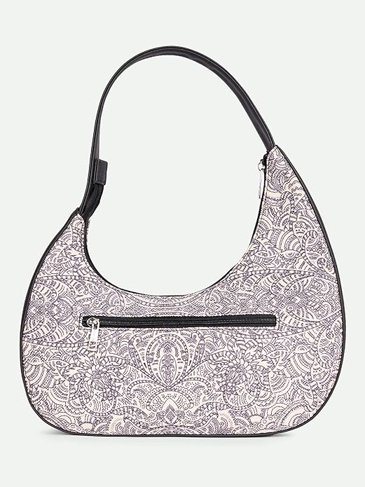 ZOUK Pixi Small Shoulder Bag | Vegan Leather Evening Bag for Women with Shoulder Strap, Zip Closure & Water-Resistant Lining | Stylish Handcrafted Purse |