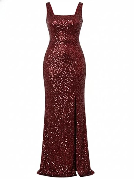 Leriya Fashion Sequin Dress for Women | Black & Red Sequin Party Outfit Dress for Women | Bodycon Western Sequin's Dresses for Woman