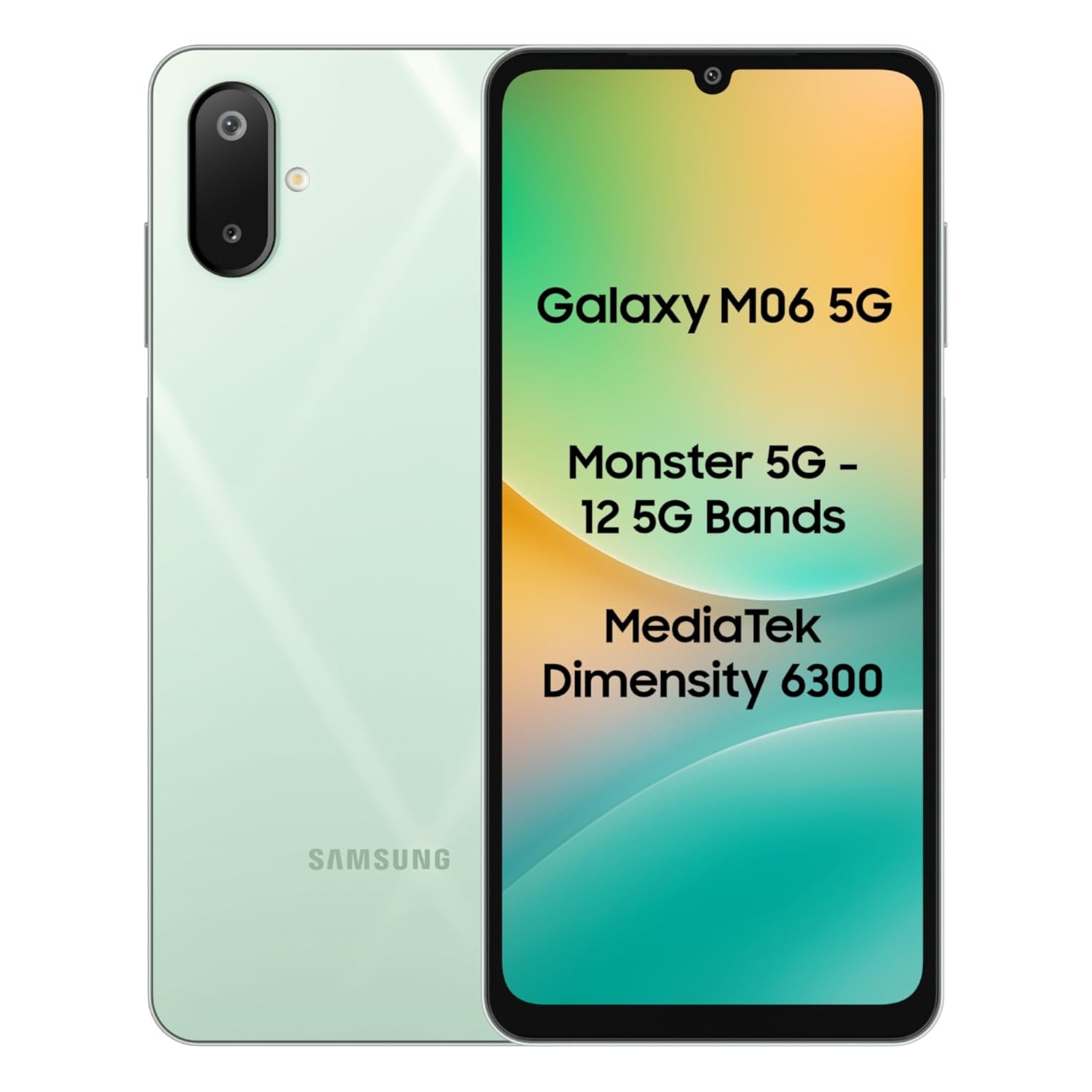 Samsung Galaxy M06 5G Mobile (Blazing Black, 6GB RAM, 128GB Storage) | MediaTek Dimensity 6300 | AnTuTu 623K+ | 12 5G Bands | 25W Fast Charging | 4 Gen OS Upgrades | 50MP Camera | Without Charger