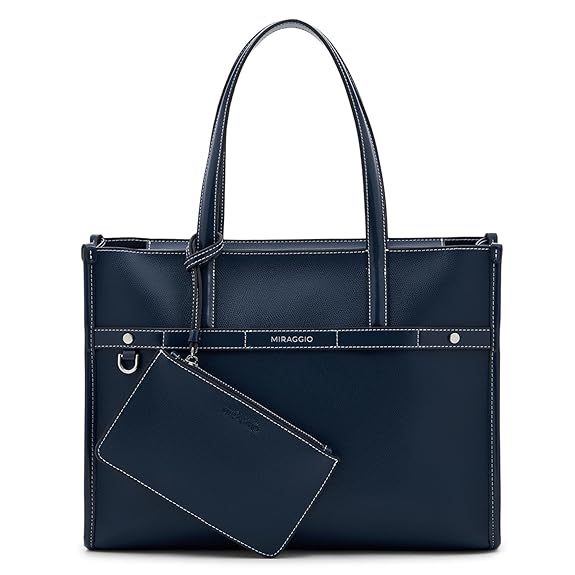Miraggio Marcy Solid Tote Bag for Women with Detachable Pouch Pocket