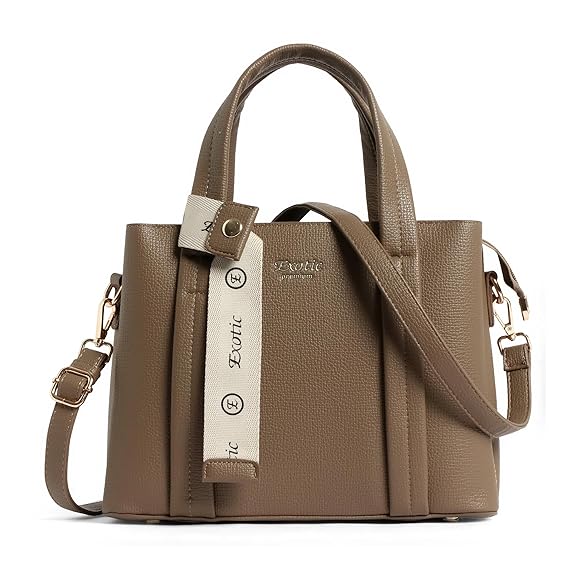 EXOTIC® Premium Ivory Chic Edition Urban Luxe Hand & Sling Bag for Women | Stylish PU Leather Tote with Spacious Compartments & Detachable Strap