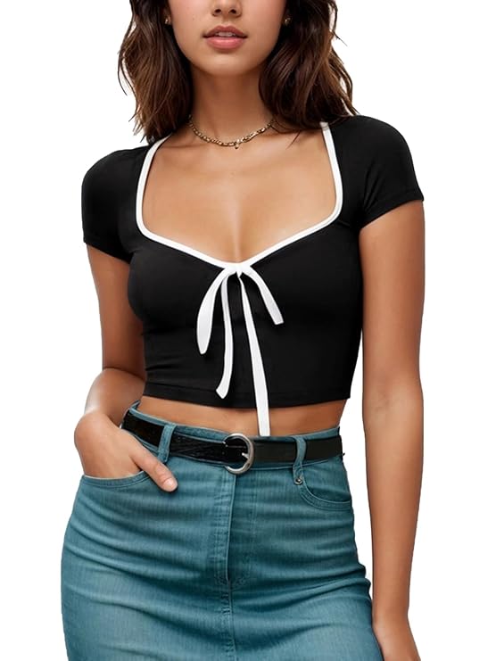 Aahwan Women's Royal Polyester Regular Fit Cropped Top