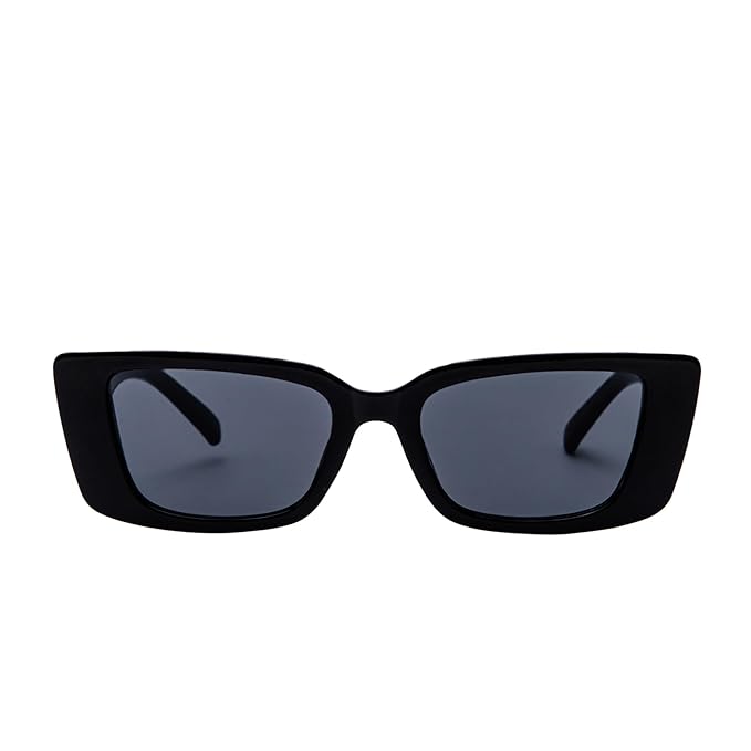Intellilens | Branded Latest And Stylish Rectangular Sunglasses | Uv Protected | Light Weight, Durable, Premium Looks | Women | Black Lenses | Kendall Jenner Sunglasses | Medium