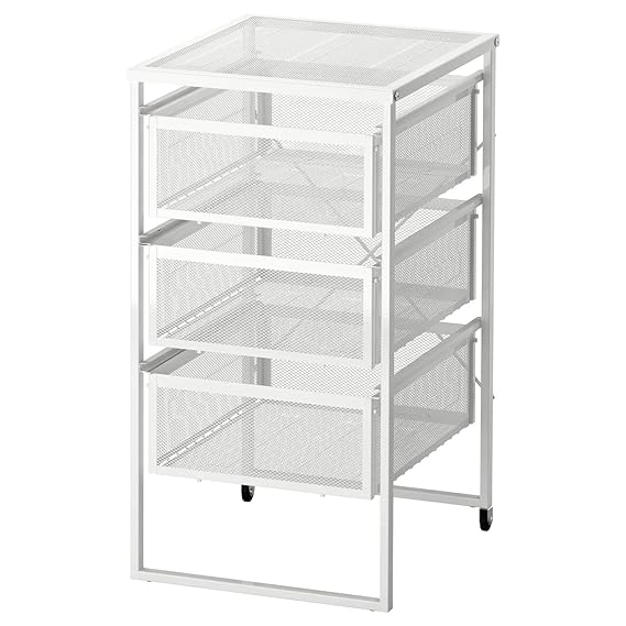 Ikea Polyester, steel Drawer Unit, White, 30 X 34 X 56 Cm, Rectangular, 3.93 X 5.9 X 1.96 Inches