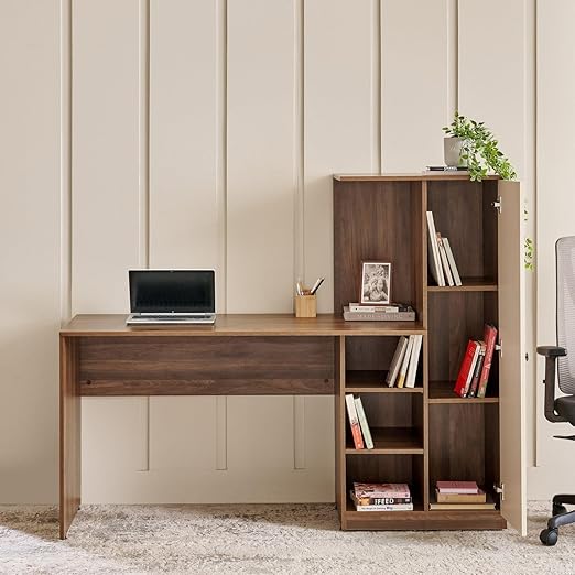 SPYDER CRAFT Multipurpose Desk for Office, Study with Book Storage Engineered Wood Multipurpose Table (Free Standing, Finish Color -Irish Pink, DIY(Do-It-Yourself))