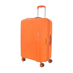 American Tourister Ivy 2.0 | Medium Size Check-in Trolley Bag (68 cm) | 360° 8 Wheel Travel Luggage | Hard Case Polypropylene (PP) Suitcase | Combination Lock | Tan Orange