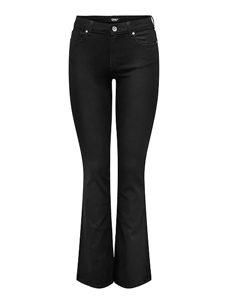 Only Women's Mid Rise Bootcut Flared Jeans | Stretchy & Stylish Retro Look