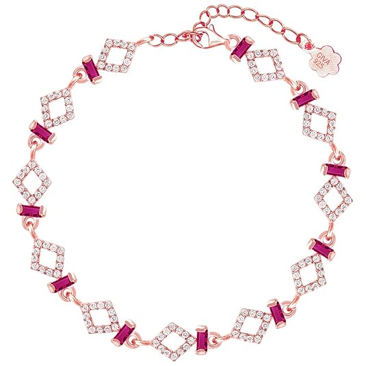 GIVA 925 Silver Rose Gold Enchanting Empress Bracelet,Adjustable | Gifts for Men and Women | With Certificate of Authenticity and 925 Stamp | 6 Months Warranty*