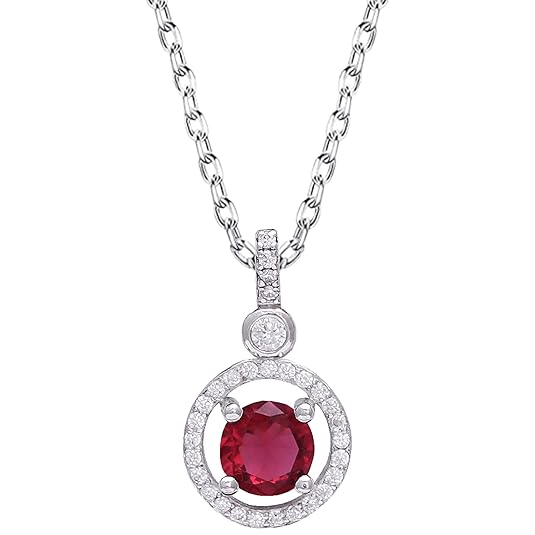 GIVA 925 Silver Radiant Red Pendant With Link Chain|Gifts For Girlfriend,Rakshabandhan Gift For Sister Bhabhi,Gifts For Women&Girls|With Certificate Of Authenticity And 925 Stamp|6 Month Warranty*
