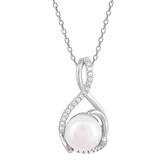GIVA 925 Silver Loop Pearl Pendant | Gifts for Girlfriend, Gifts for Women and Girls |With Certificate of Authenticity and 925 Stamp | 6 Month Warranty*