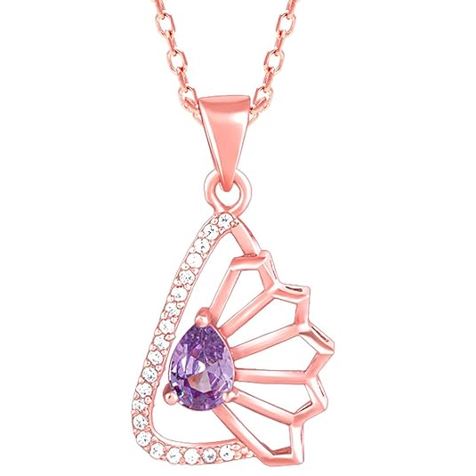 GIVA 925 Silver Rose Gold Notre Dame Pendant With Link Chain| Necklace to Gift Women & Girls | With Certificate of Authenticity and 925 Stamp | 6 Months Warranty*