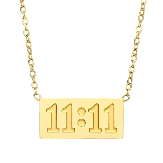 SALVE Guardian Angel 11:11 Manifestation Pendant Chain Necklace for Women | Stainless Steel Lucky Charm, Artificial Jewellery | Valentine's Gift for Girlfriend