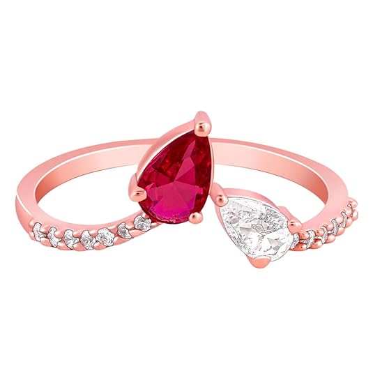 GIVA 925 Silver Rose Gold Serendipity Ring, Fixed Size, Indian - 12, US - 6 |Gift for Girlfriend| With Certificate of Authenticity and 925 Stamp | 6 Months Warranty*