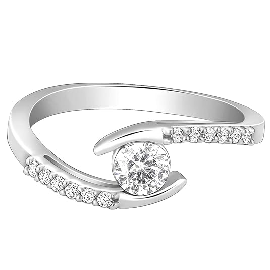 GIVA 925 Silver Solitaire Grace Ring, Adjustable | Gifts for Girlfriend,Pendant to Gift Women & Girls | With Certificate of Authenticity and 925 Stamp | 6 Month Warranty
