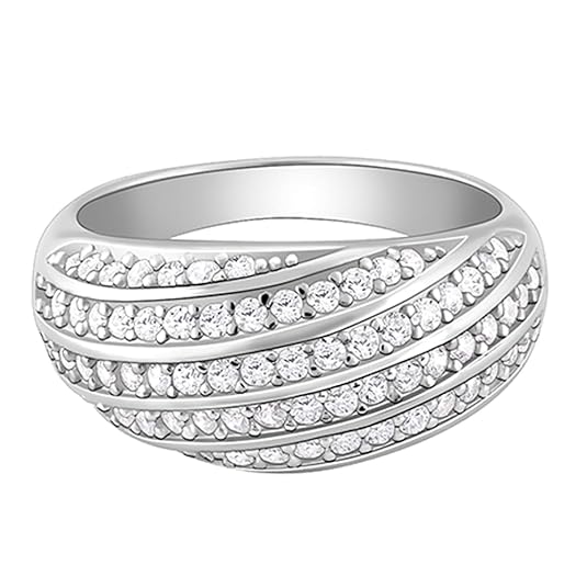 GIVA 925 Silver Spired Dome Ring,Fixed Size,Indian - 12 | Gifts for Women and Girls | With Certificate of Authenticity and 925 Stamp | 6 Months Warranty*